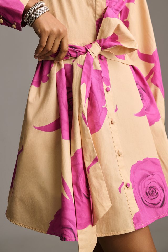 Hutch Long-Sleeve Tie-Waist Shirt Dress #3