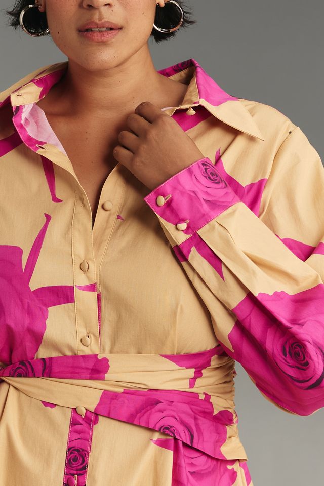 Hutch Long-Sleeve Tie-Waist Shirt Dress #6