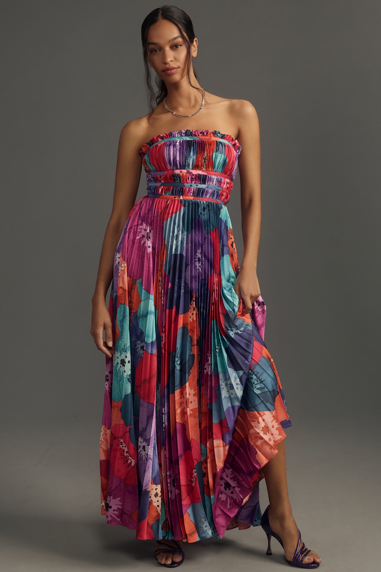 Hutch Sabine Strapless Pleated Maxi Dress | Bethesda Row