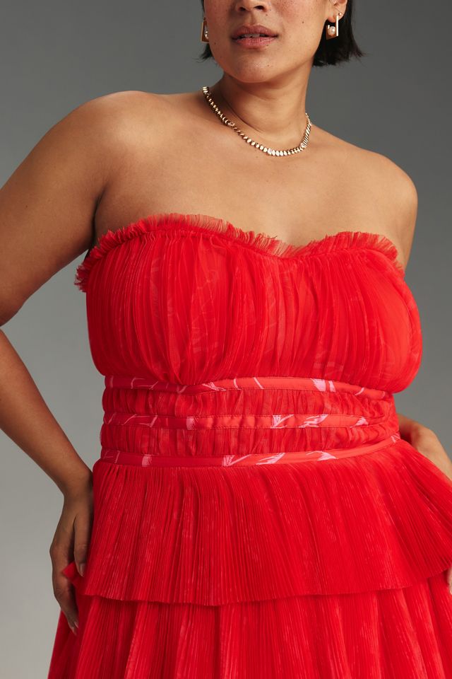 Hutch Plus Strapless Tiered Maxi Dress #2