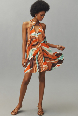 melisandre high neck midi dress Simkhai Melissa Halter Dress