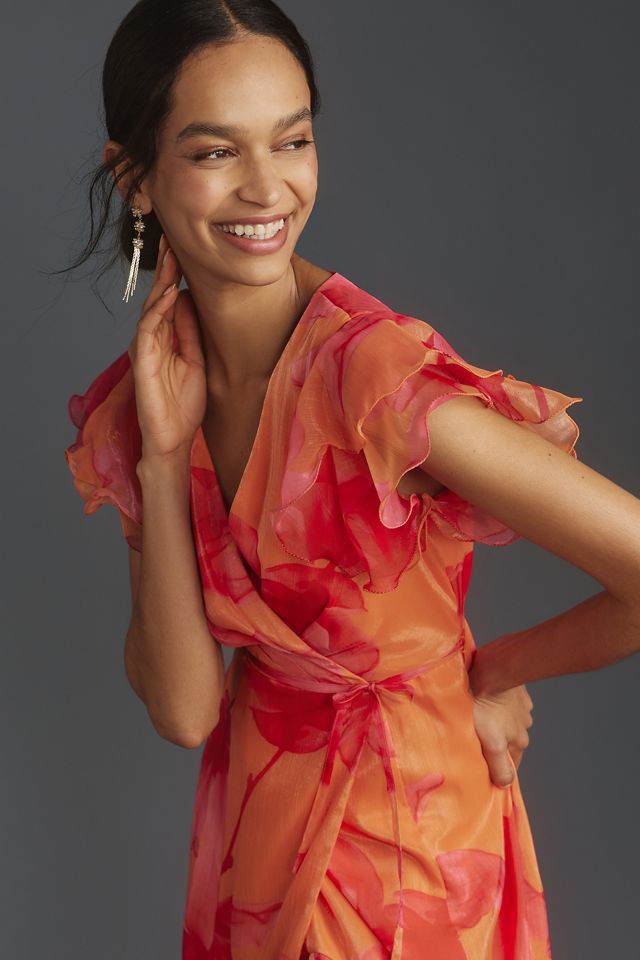 Hutch Whitlee Short-Sleeve V-Neck High-Low Dress #2