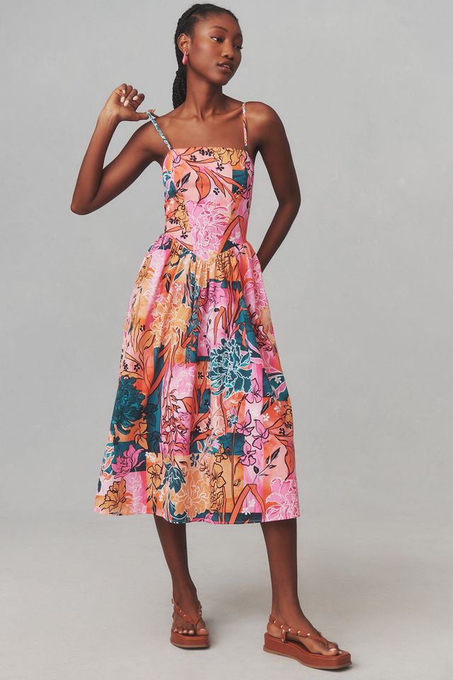 Hutch Sleeveless Drop-Waist Midi Dres #2