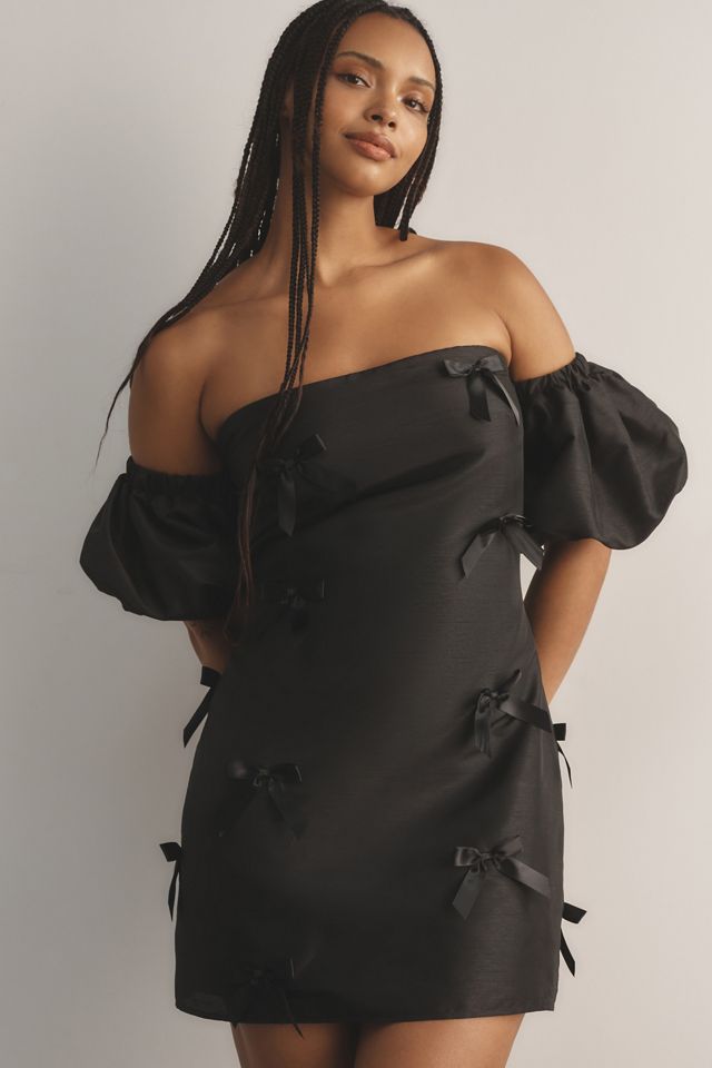 Hutch Off-The-Shoulder Bow Mini Dress #6