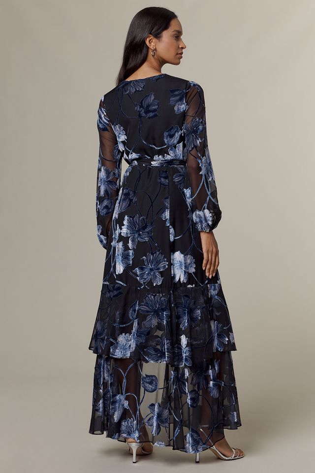 Hutch Long-Sleeve V-Neck Wrap Midi Dress #3