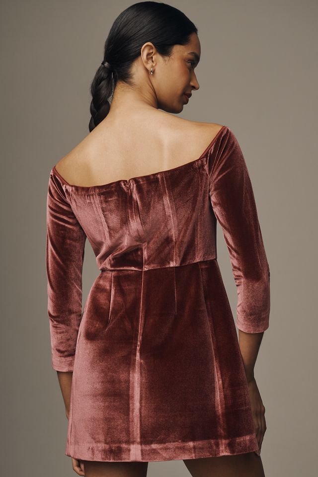 Hutch Long-Sleeve Square-Neck Mini Dress #2