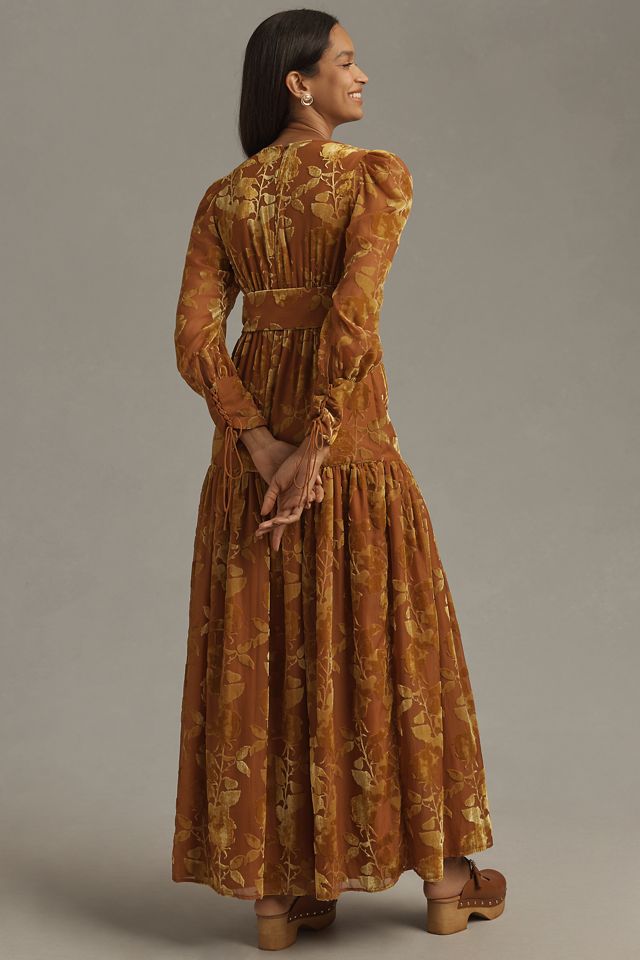 Hutch Malta Long-Sleeve V-Neck Belted Maxi Dress #2