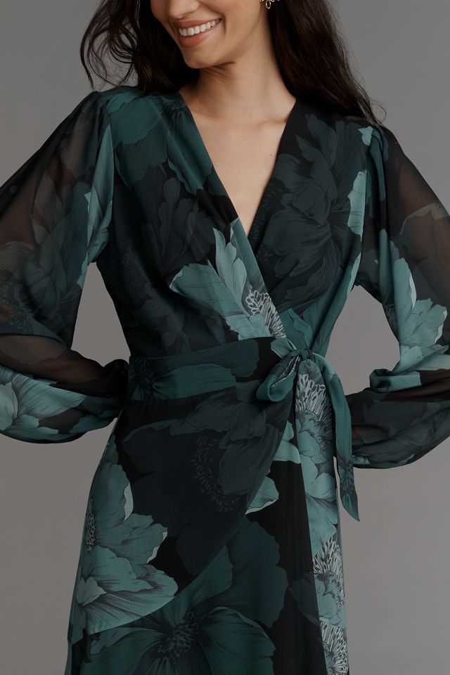 Hutch Bridge Long-Sleeve Wrap Maxi Dress #1