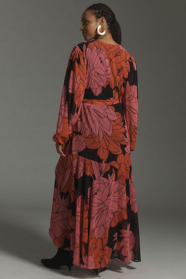 Hutch Bridge Long-Sleeve Wrap Maxi Dress | Anthropologie