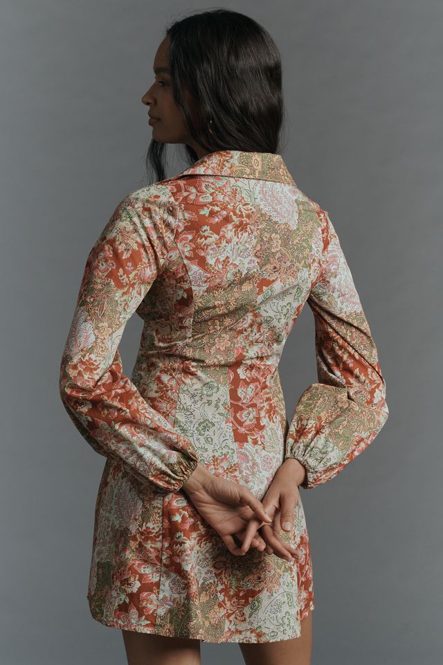 Hutch Long-Sleeve Tie-Waist Mini Shirt Dress #1