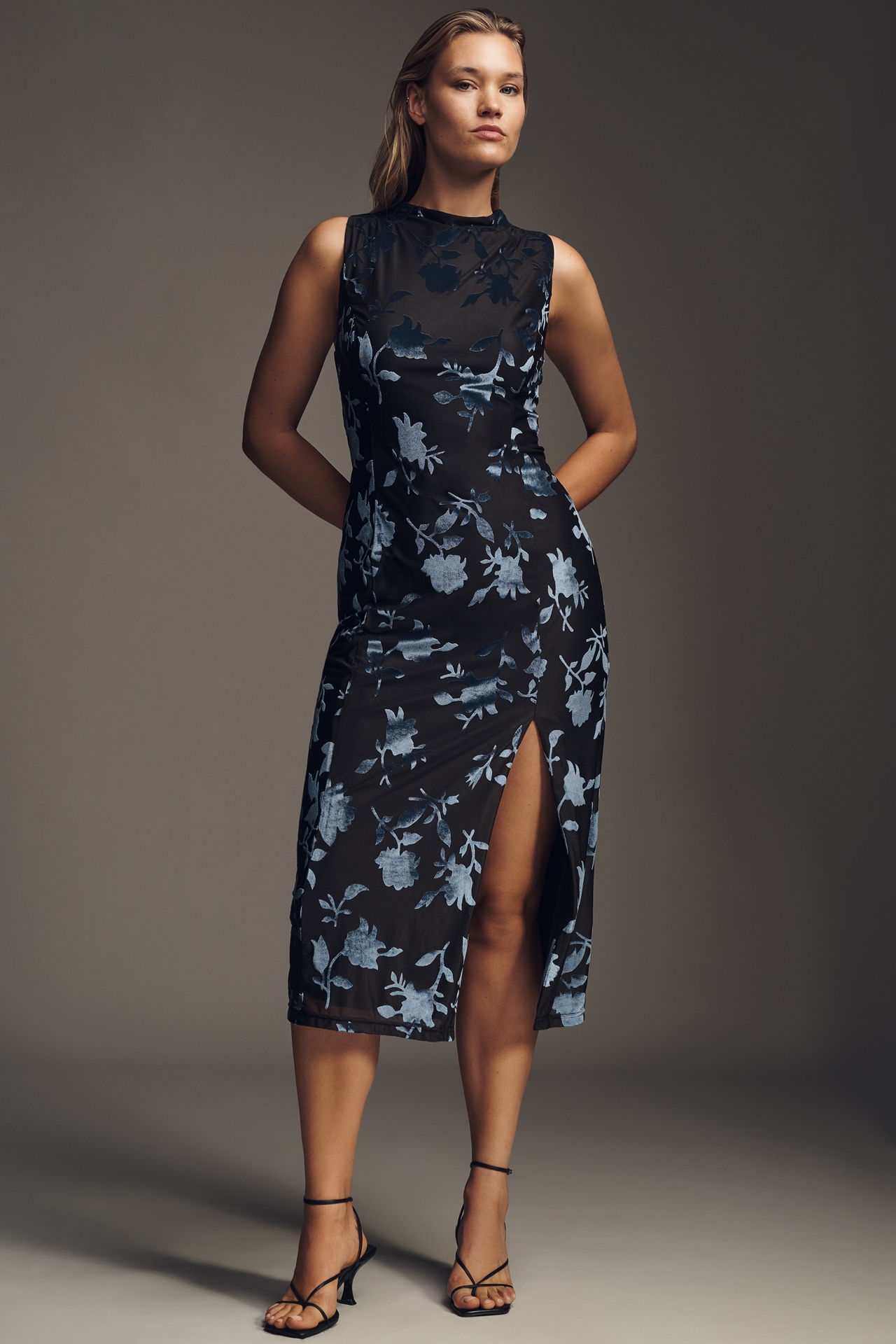 Hutch Darby Floral Jacquard Midi Dress
