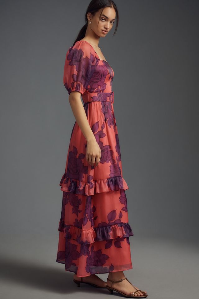 Hutch Puff-Sleeve Ruffled Midi Dress #2