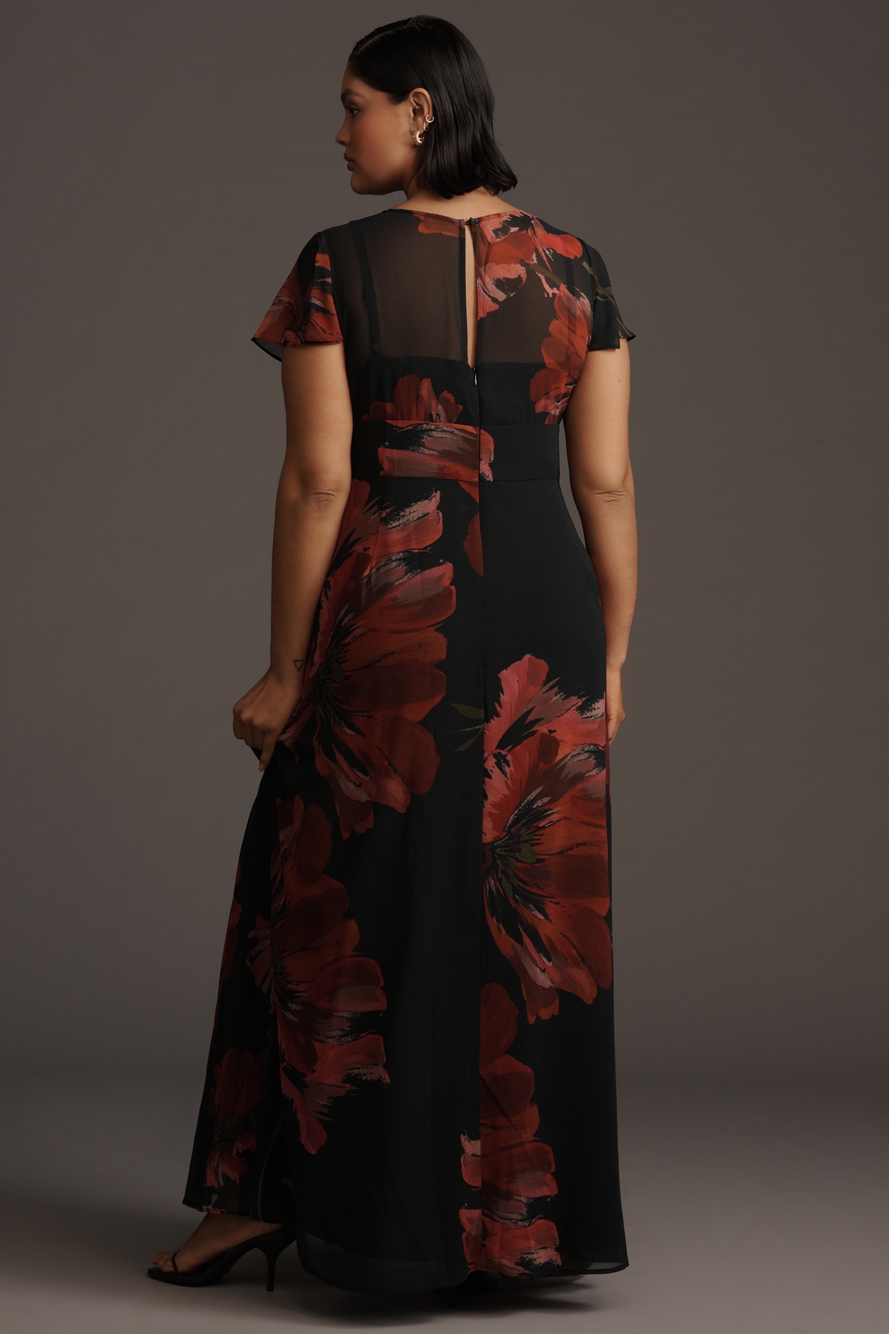 Hutch Nia Short-Sleeve V-Neck Maxi Dress