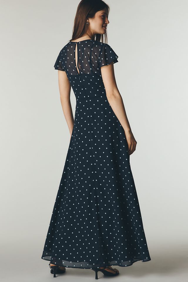 short sleeve blue maxi dress Francesca - Short Sleeve Maxi Dress main image 0