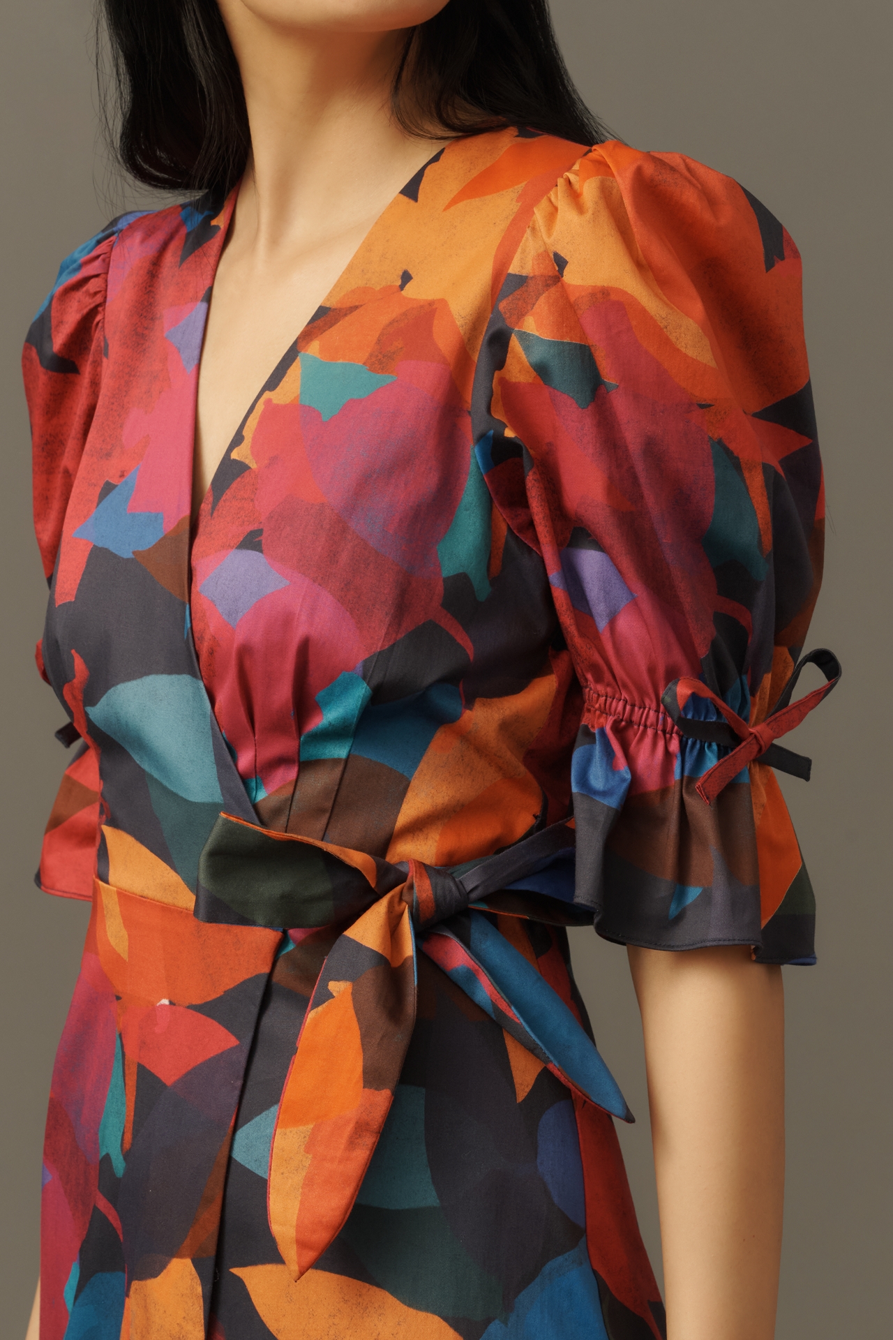Hutch Marisol Short-Sleeve Wrap Midi Dress