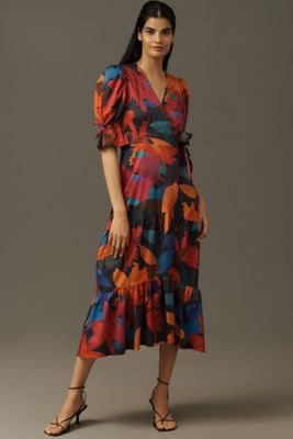 Hutch Marisol Short-Sleeve Wrap Midi Dress