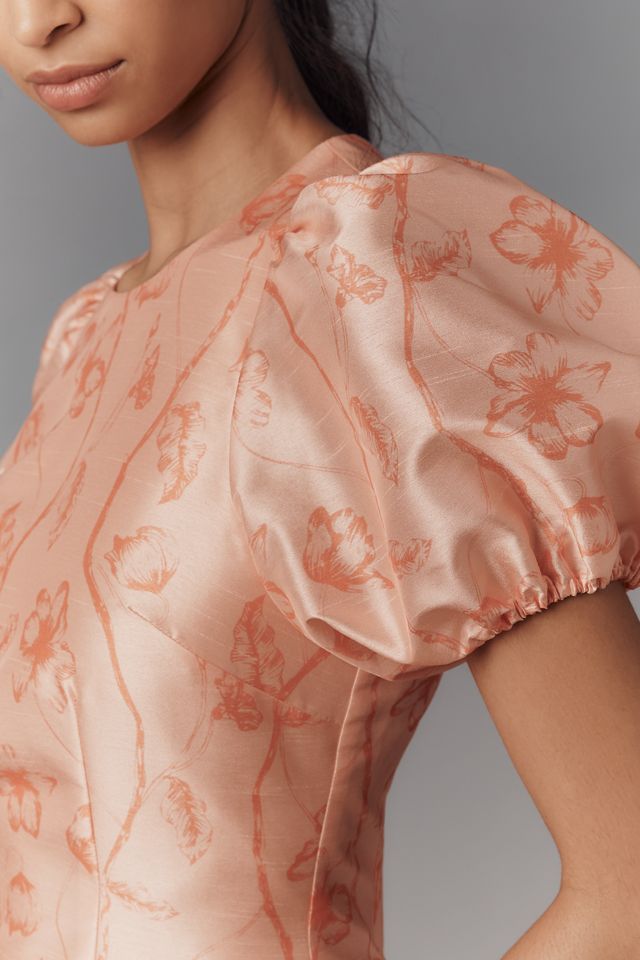 Hutch Puff-Sleeve Ruffled Shift Mini Dress #2