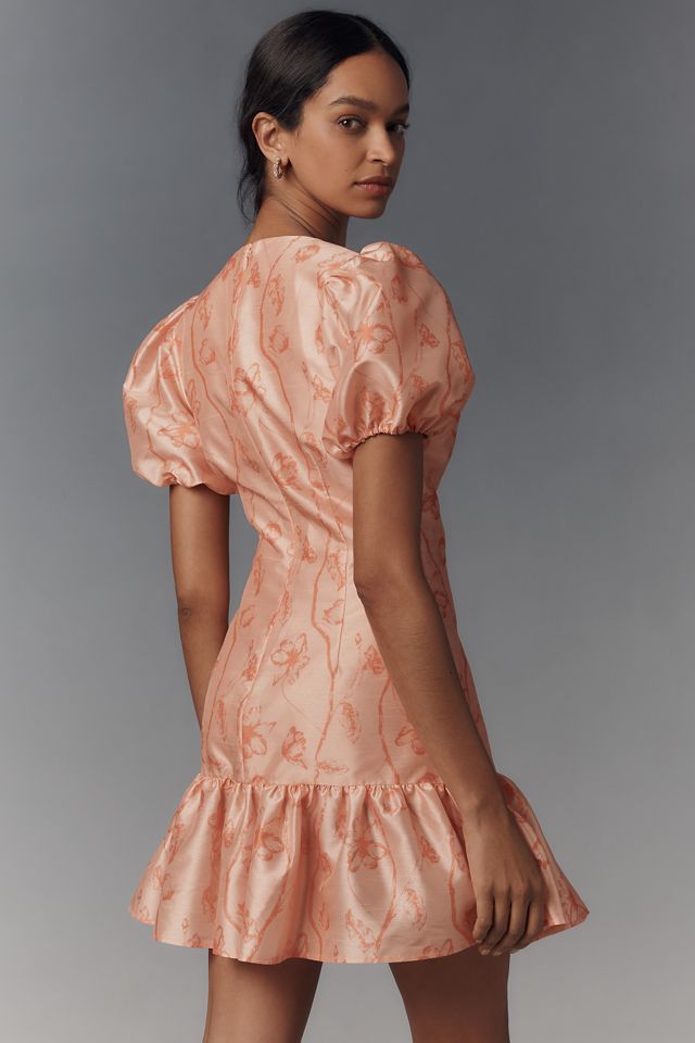 Hutch Puff-Sleeve Ruffled Shift Mini Dress #3