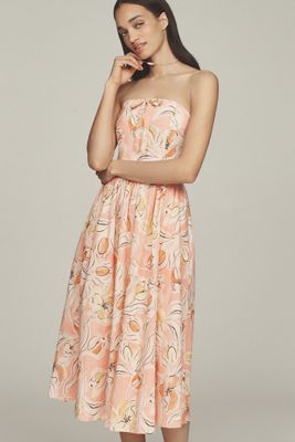 Anthropologie ★ Mac Duggal Strapless Brocade Maxi Dress Mac Duggal Strapless Floral Brocade Maxi Dress | Anthropologie