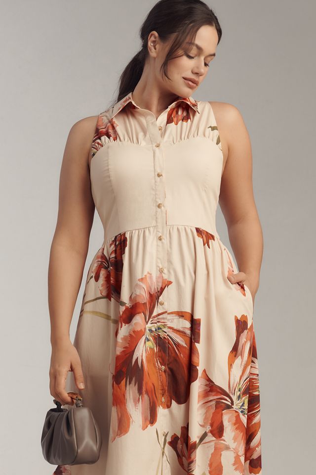 Hutch Vivian Sleeveless Midi Shirt Dress #5
