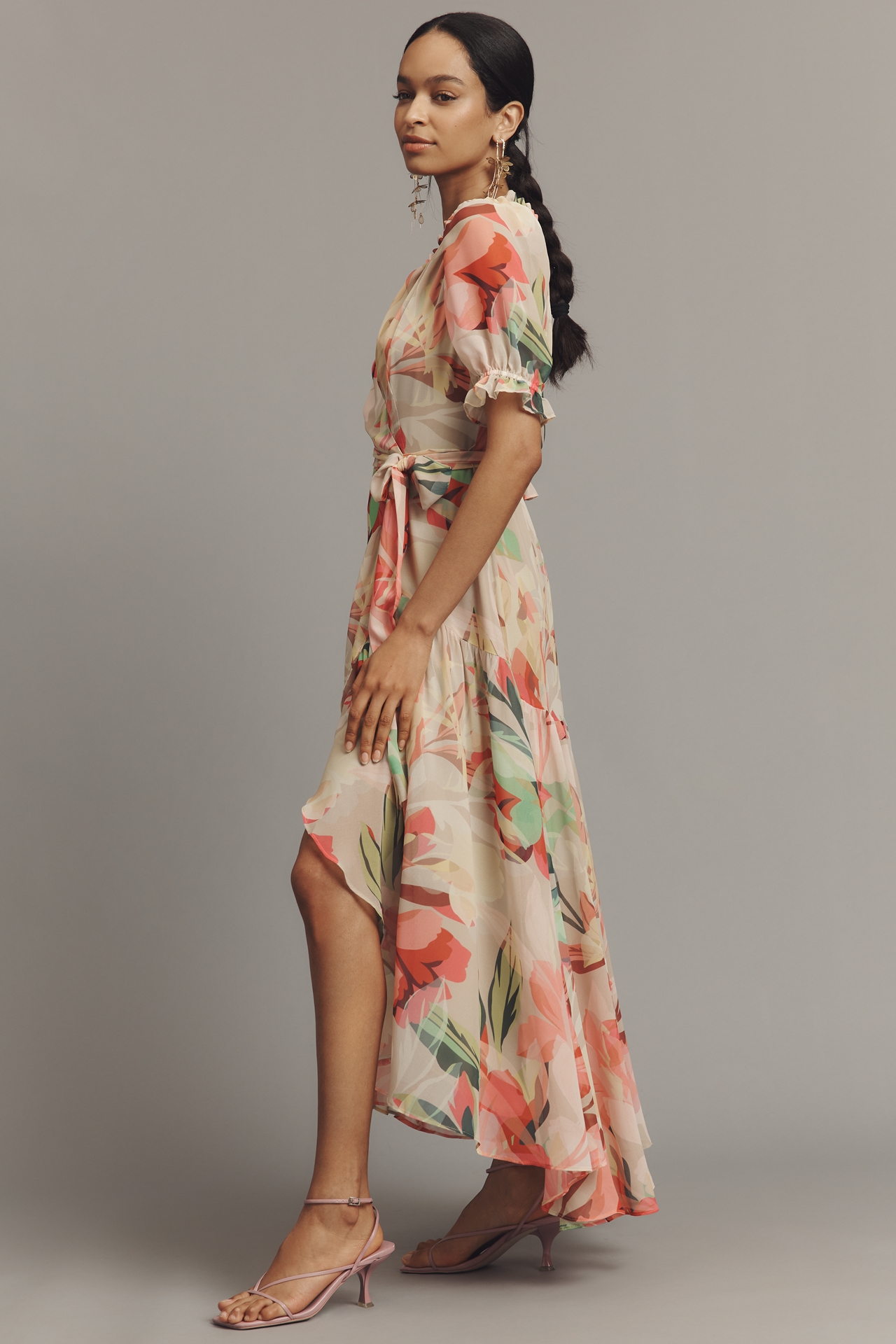 Hutch Bethany Petite Wrap Midi Dress