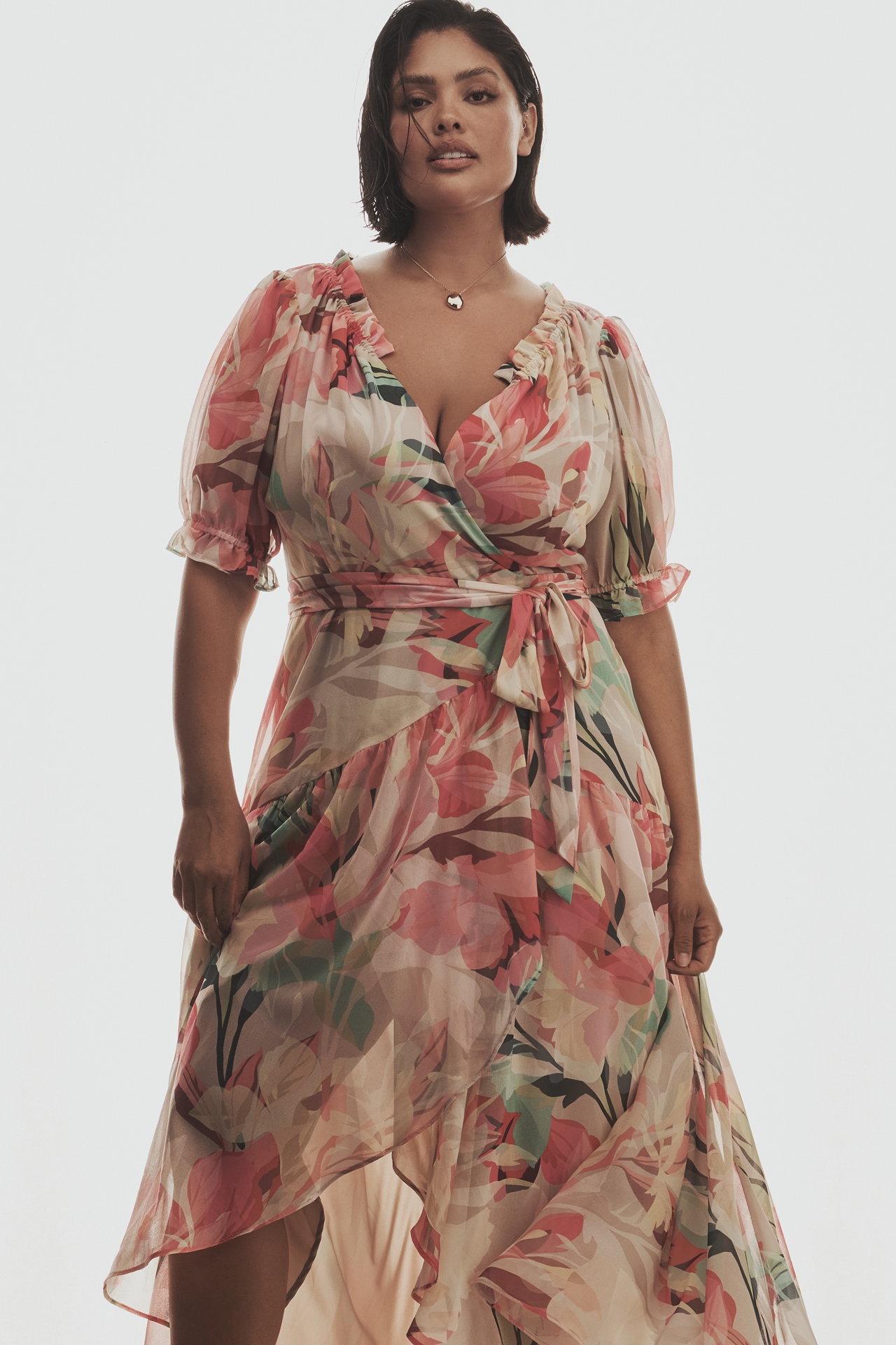 Hutch Bethany Petite Wrap Midi Dress
