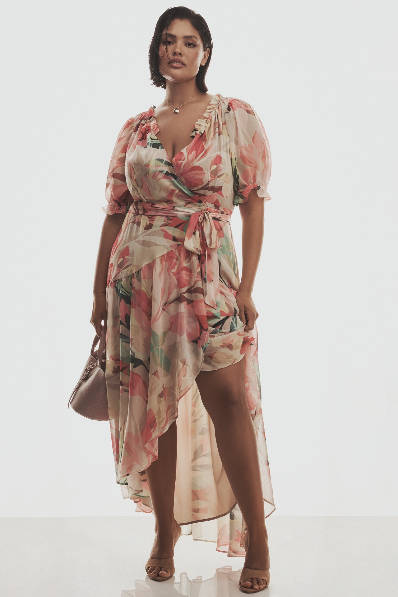 Hutch Bethany Petite Wrap Midi Dress