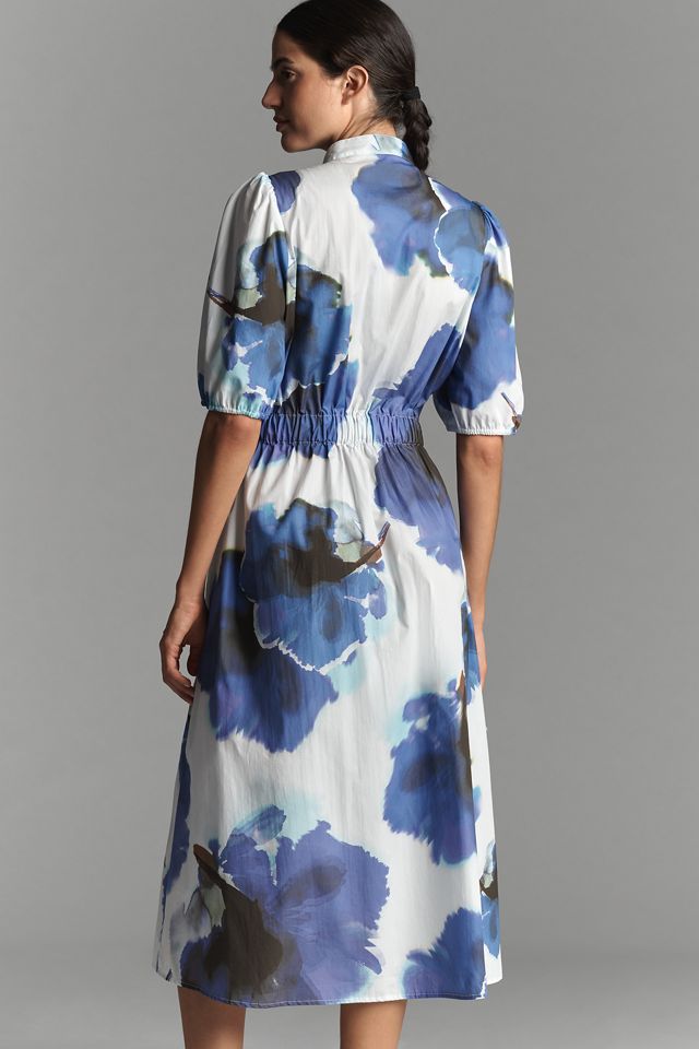 Hutch Annett Puff-Sleeve Midi Shirt Dress #2