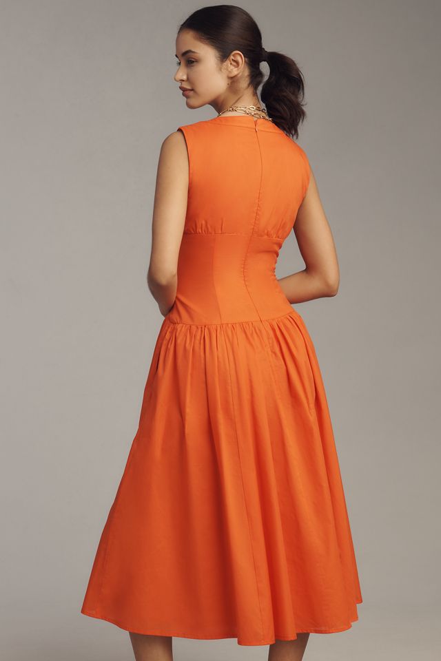 Hutch Indy Sleeveless V-Neck Button-Front Midi Dress #1
