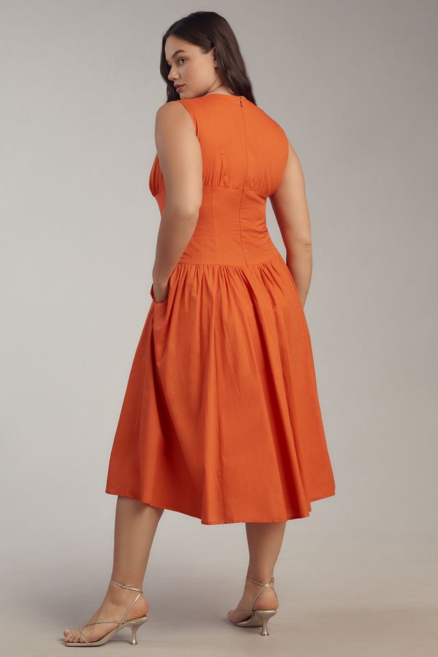 Hutch Indy Sleeveless V-Neck Button-Front Midi Dress #4