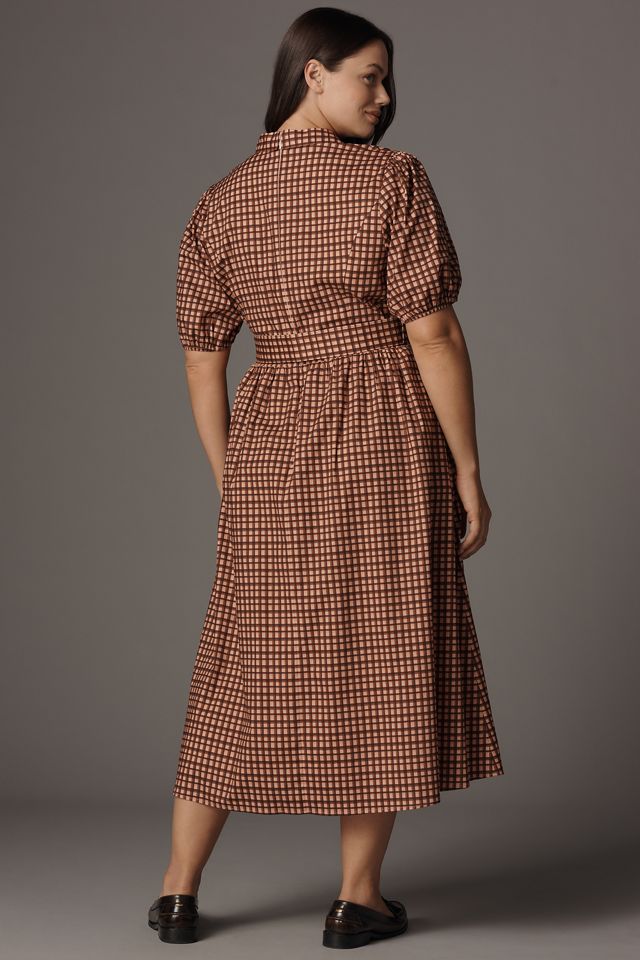 Hutch Parker Short-Sleeve Belted Midi Dress #5