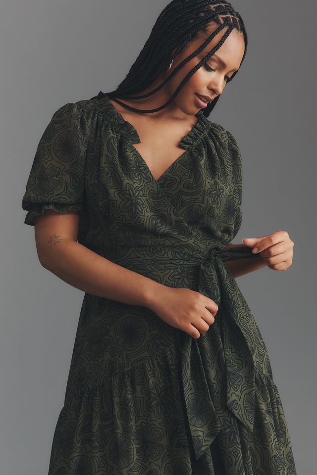 Hutch Bethany Short-Sleeve Wrap Midi Dress #6