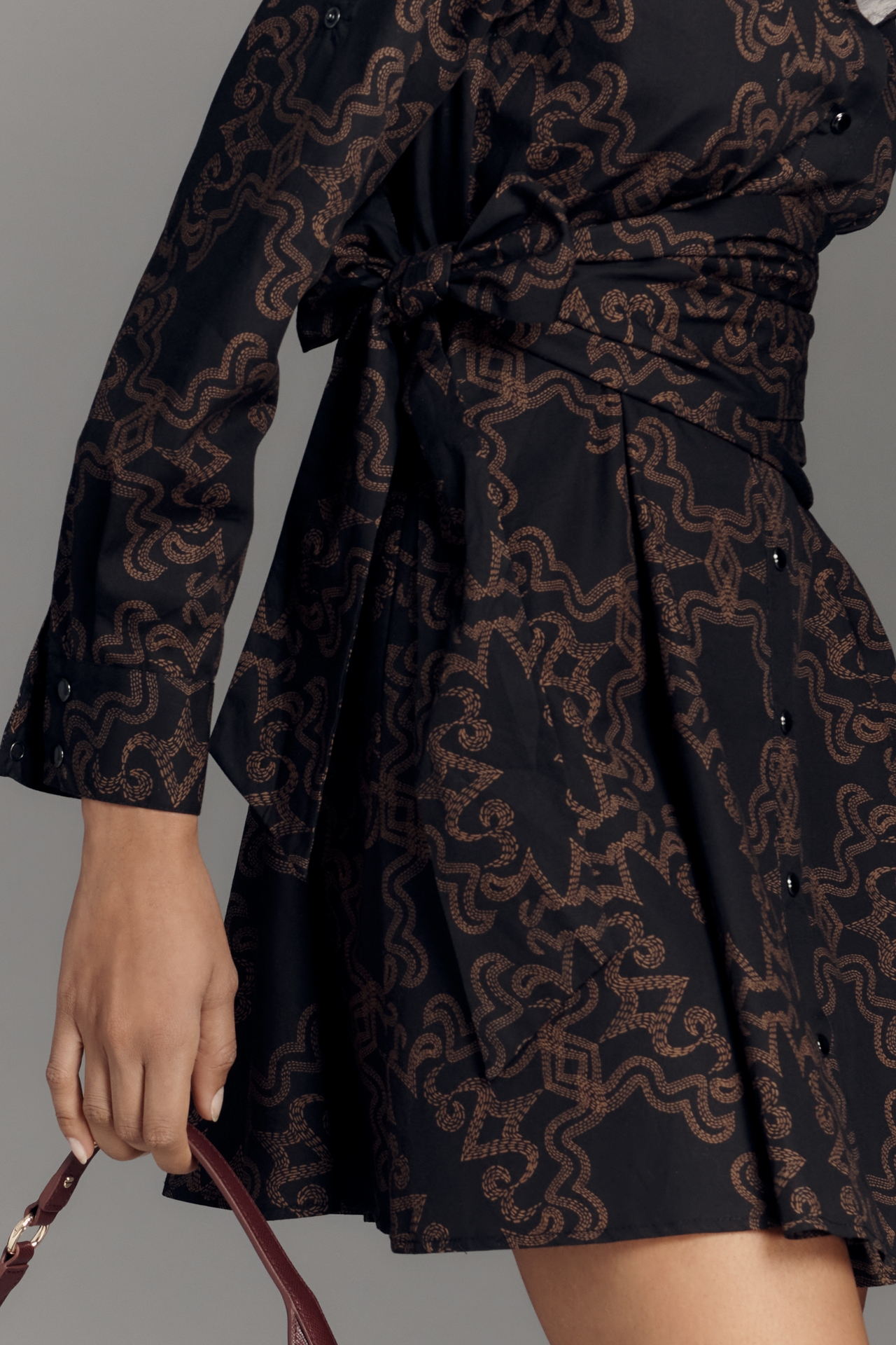 Hutch Anja Long-Sleeve Mini Shirt Dress