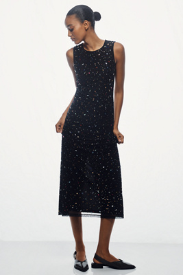 Hutch Oaklyn Sleeveless Embellished Slim Maxi Dress In Black