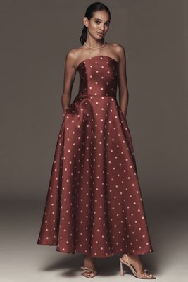 Hutch Victoria Strapless Fit & Flare Maxi Dress