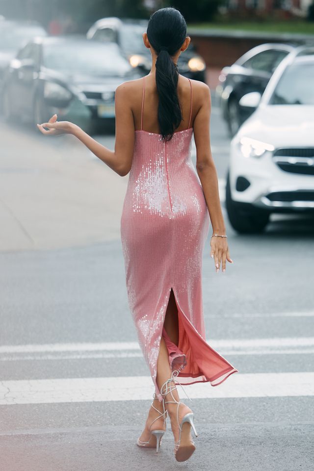 Hutch Zennia Halter Sequin Midi Dress #3