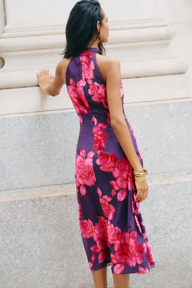 Hutch Mari Mock-Neck Side-Slit Midi Dress #1