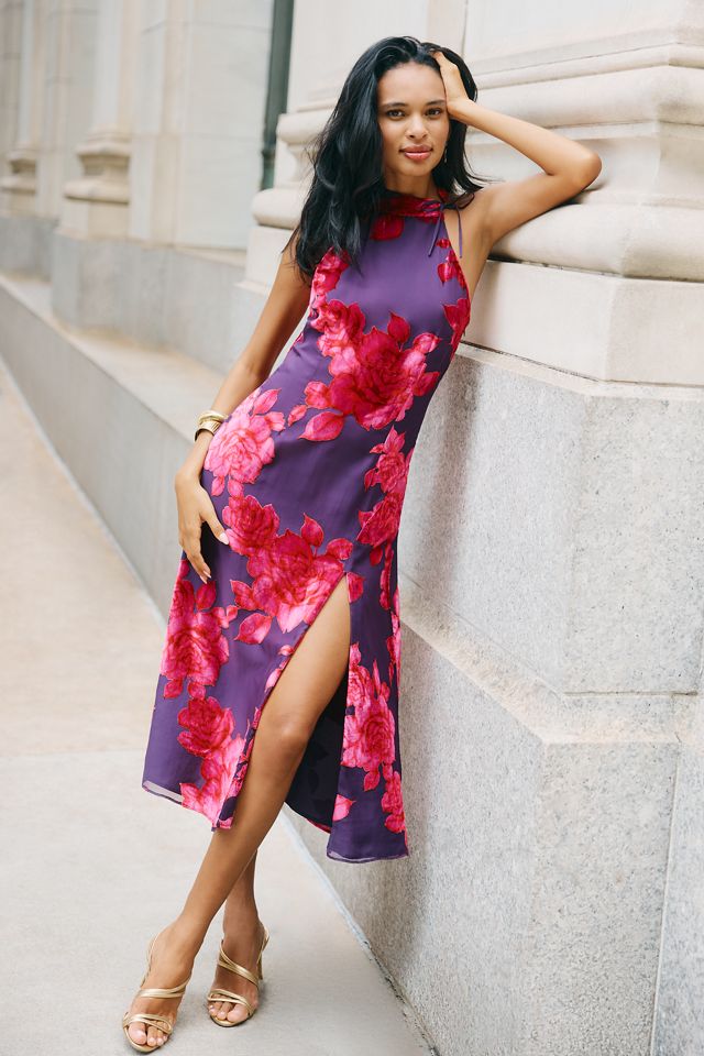 Hutch Mari Mock-Neck Side-Slit Midi Dress #2