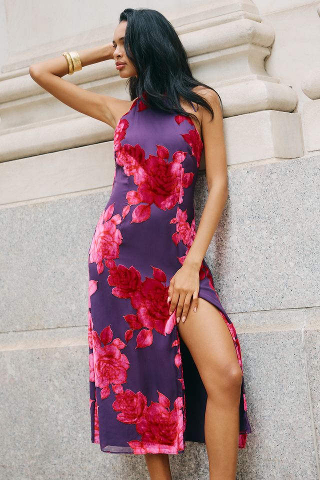 Hutch Mari Mock-Neck Side-Slit Midi Dress #3