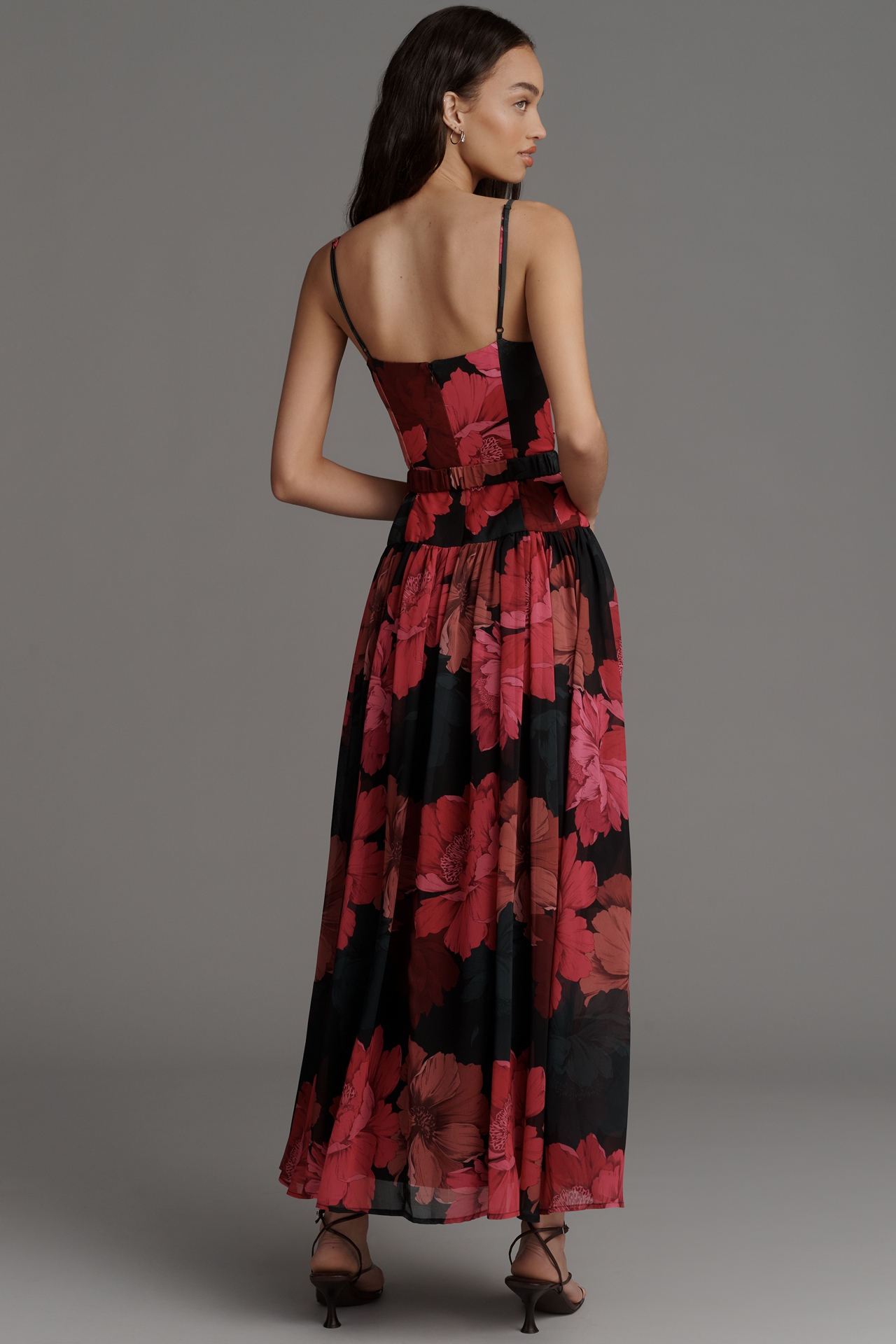 Hutch Ruby Sweetheart Drop-Waist Maxi Dress