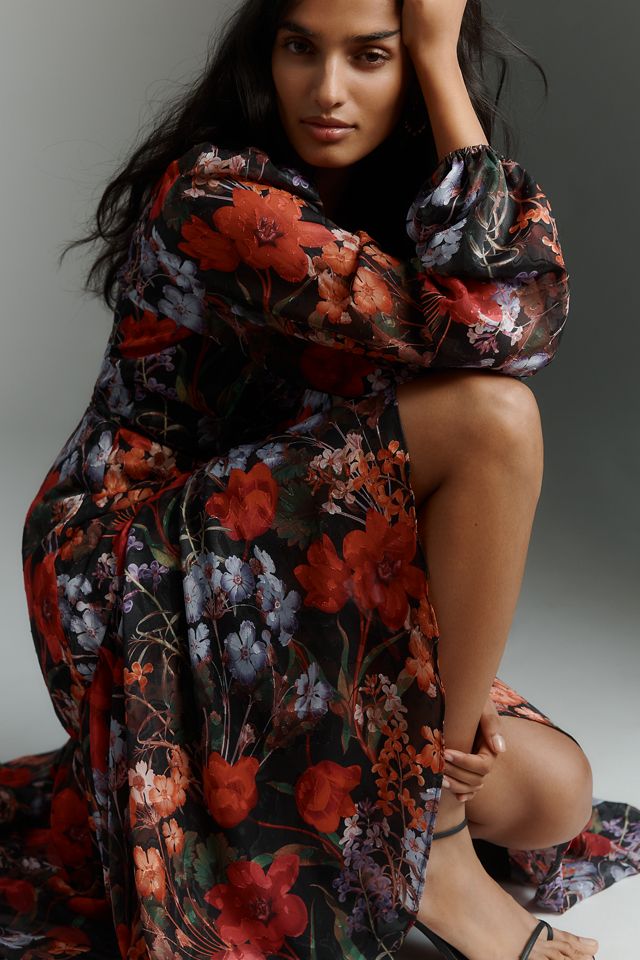 Hutch Marianne Belted Velvet Wrap Maxi Dress #1