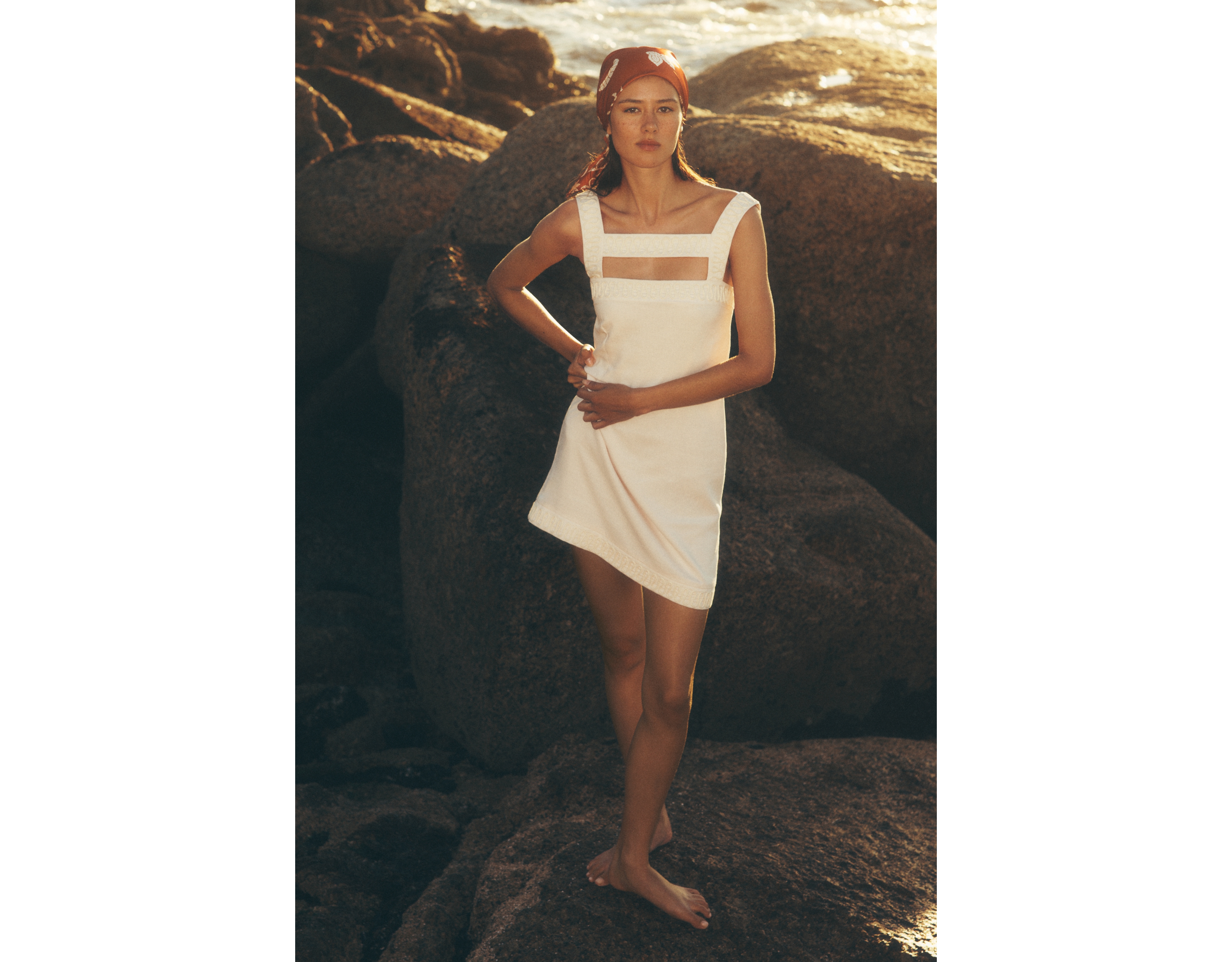 Hutch Strappy Linen Blend Mini Dress
