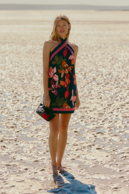 Hutch Satin Halter Mini Dress