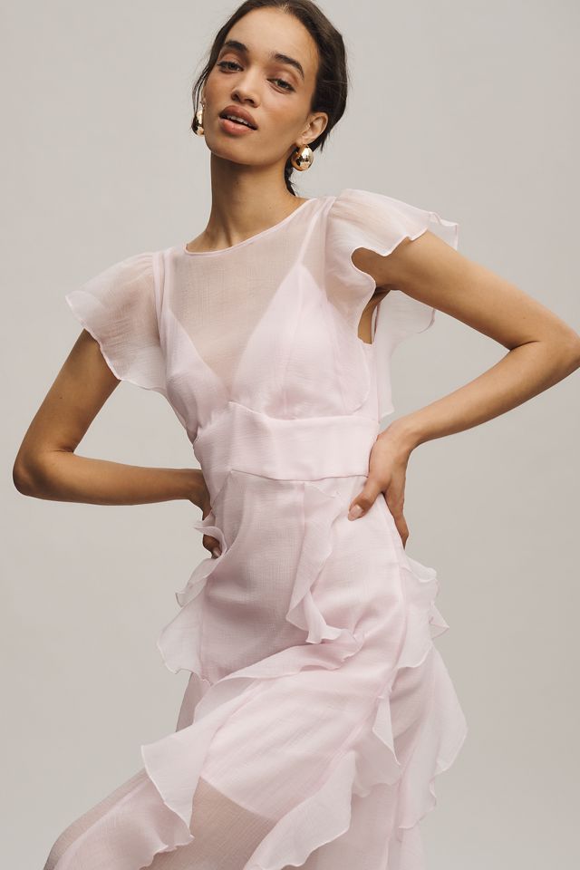 Hutch Amity Organza Ruffle Maxi Dress #1