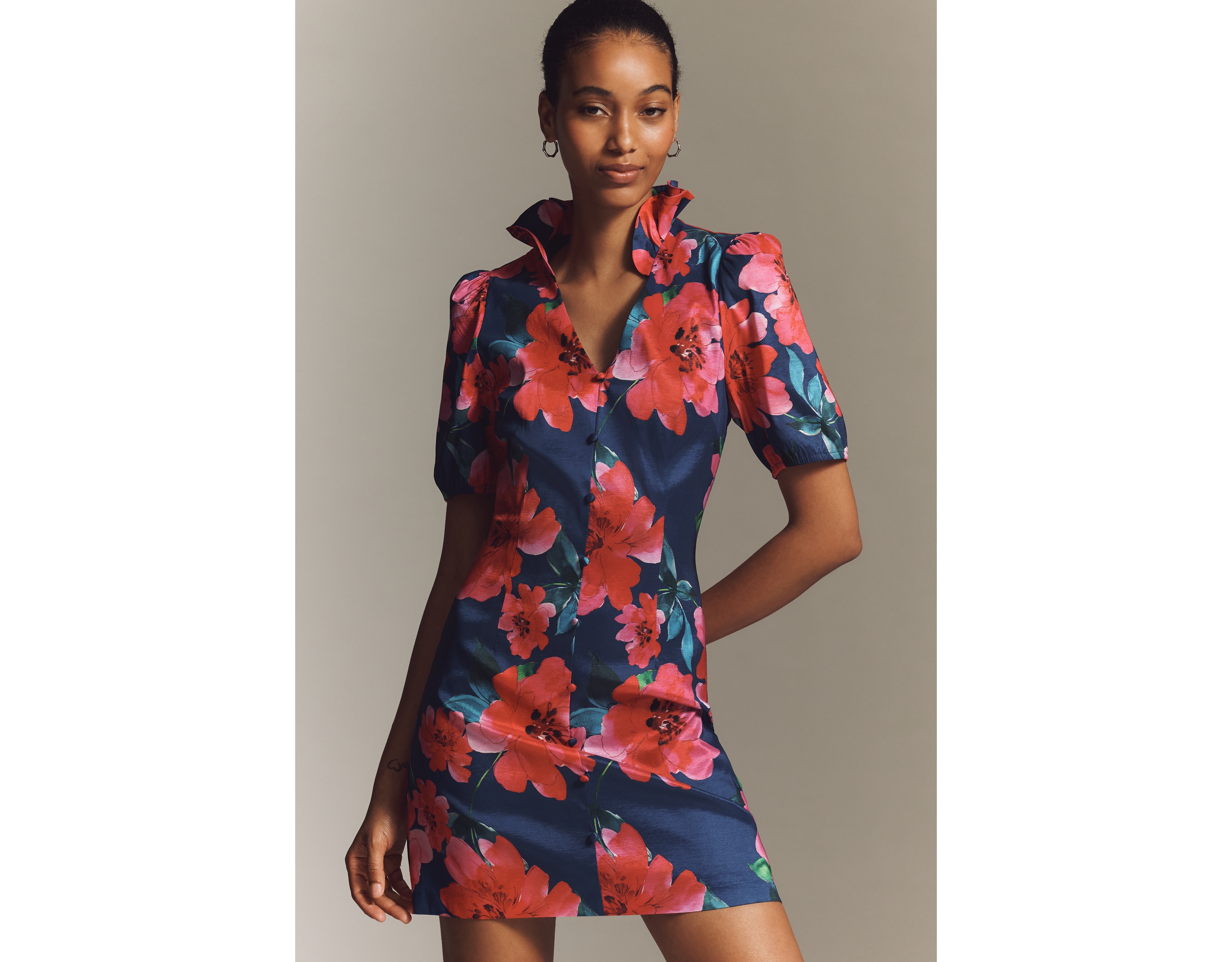 Hutch Auden Short-Sleeve Mini Dress