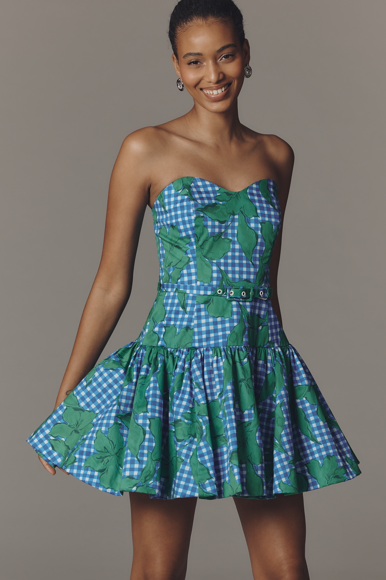 Hutch Junie Strapless Belted Mini Dress