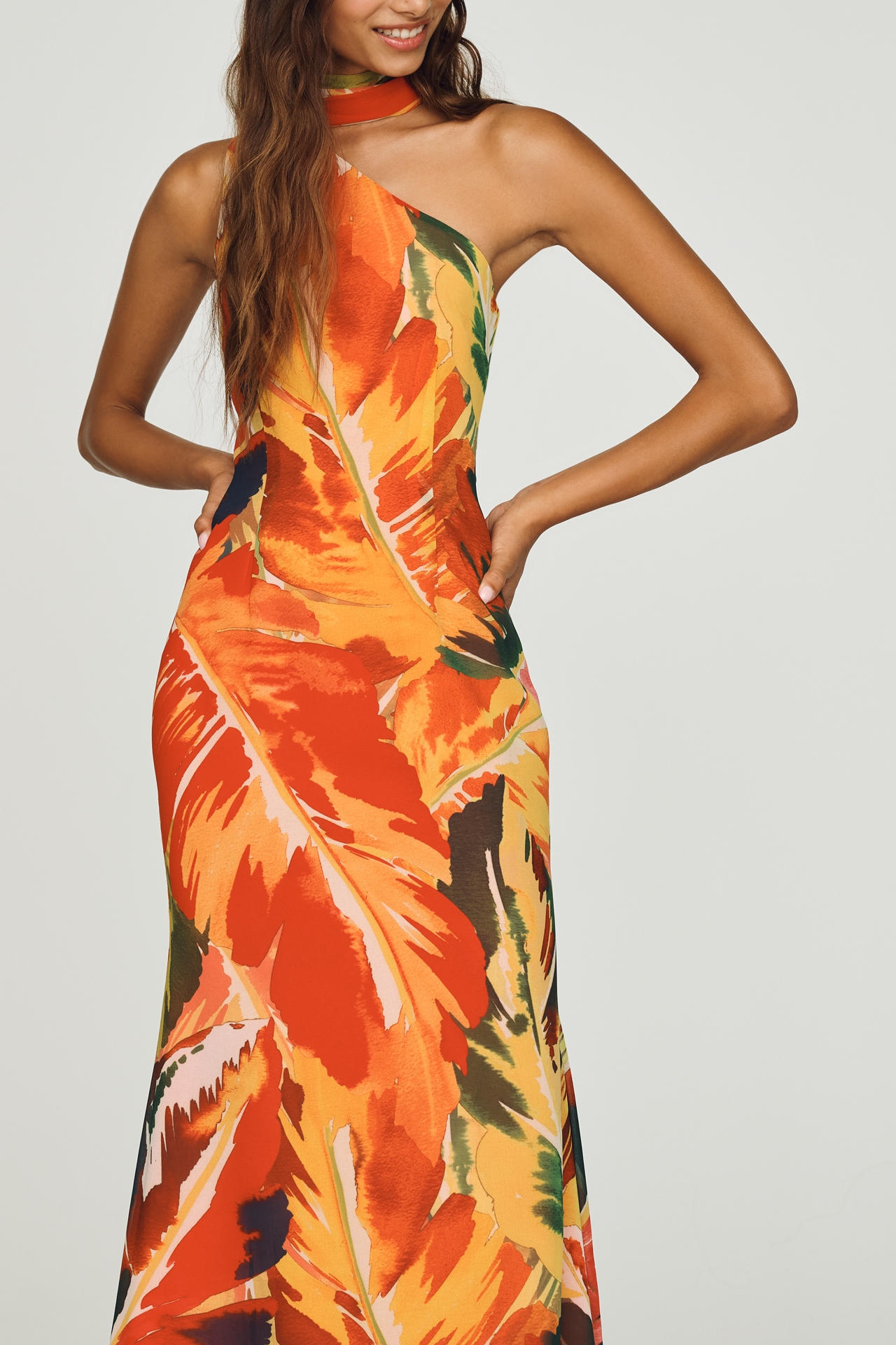 Hutch Sarita One-Shoulder Maxi Dress