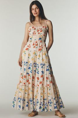 Muse Basque-Waist Midi Dress | Anthropologie