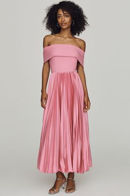 Hutch Off-Shoulder Twofer Midi Dress