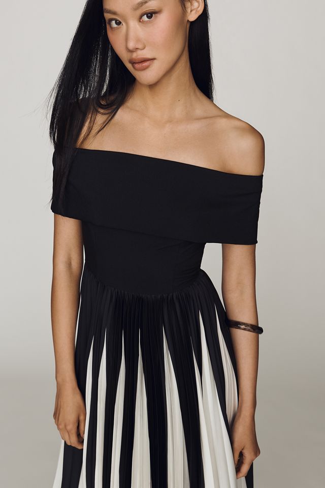 Hutch Off-Shoulder Twofer Midi Dress #1